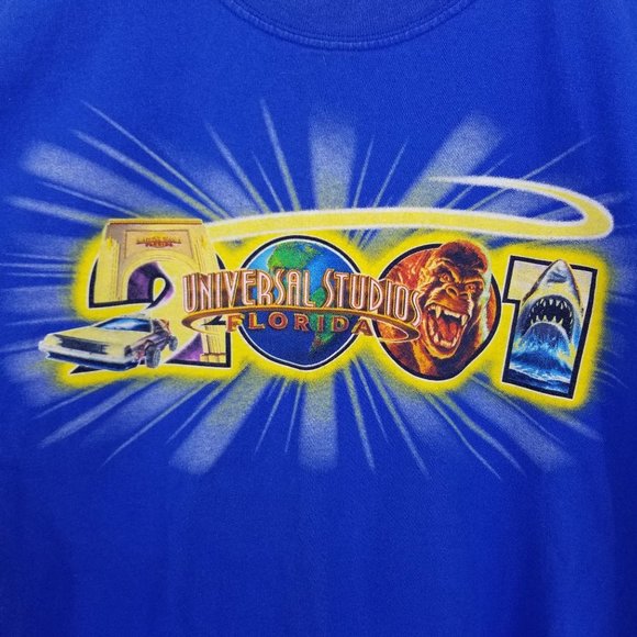 Vintage Universal Studios Blue Short Sleeved Graphic Tee Size Large - Picture 6 of 12